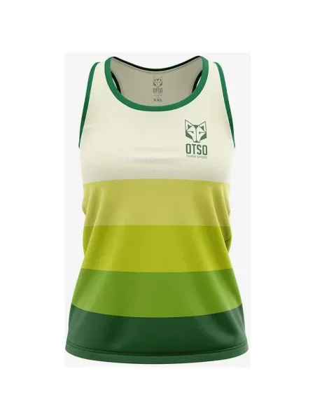 T-shirt bez rękawów Otso Stripes M zielony