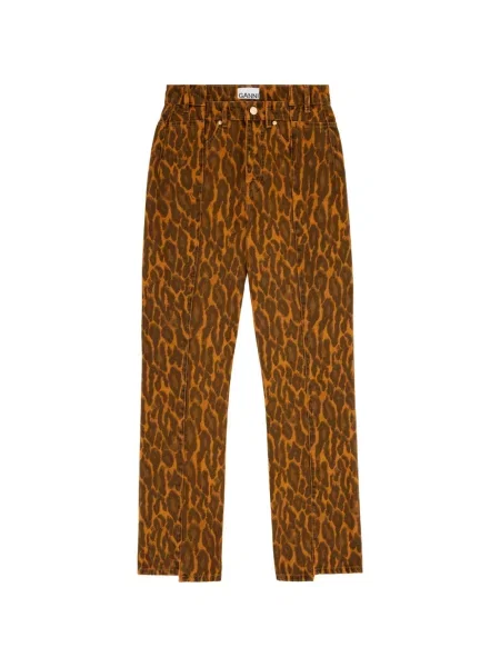 Blugi Ganni cu model leopard maro