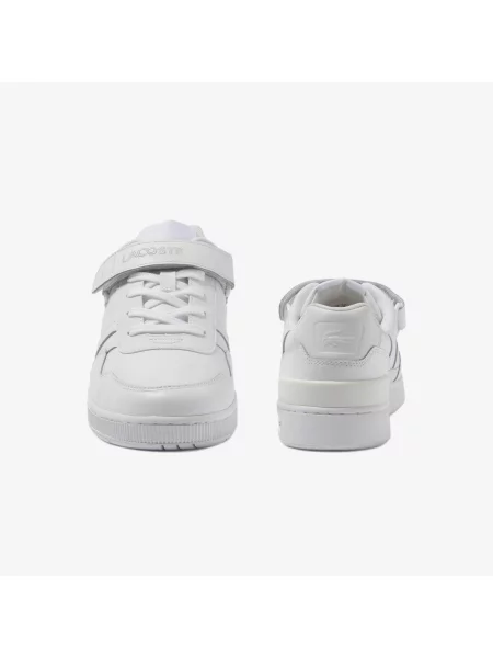 Lacoste Skórzane Buty Sportowe Z Zapięciem Na Rzep T-Clip białe