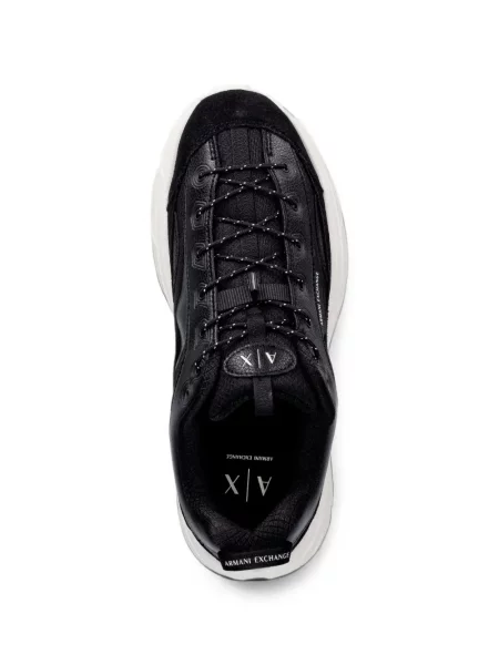 Sneakerși Armani Exchange cu autograf negru