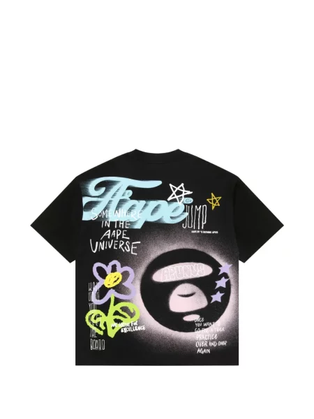Φλοράλ μπλούζα Aape By *a Bathing Ape® με σχέδιο μαύρο