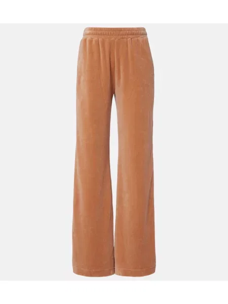 Pantaloni sport Chloé din velur portocaliu
