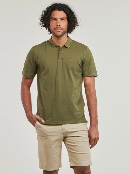 Polokošeľa Jack & Jones khaki