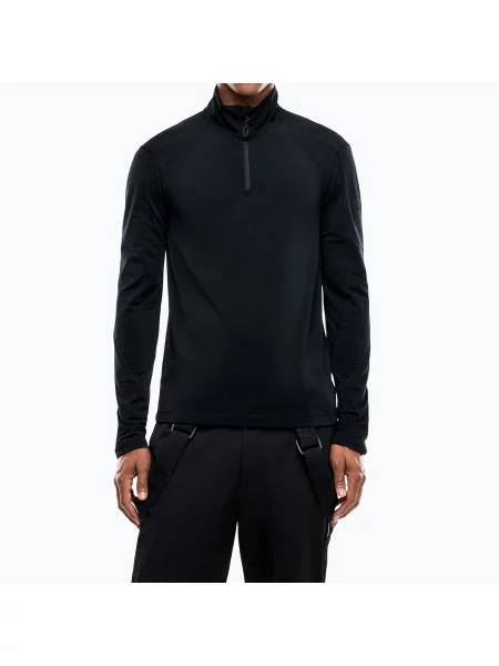 Мъжки скиорски суитшърт Emporio Armani Pure Powerstretch T-Top Half Zip black черно
