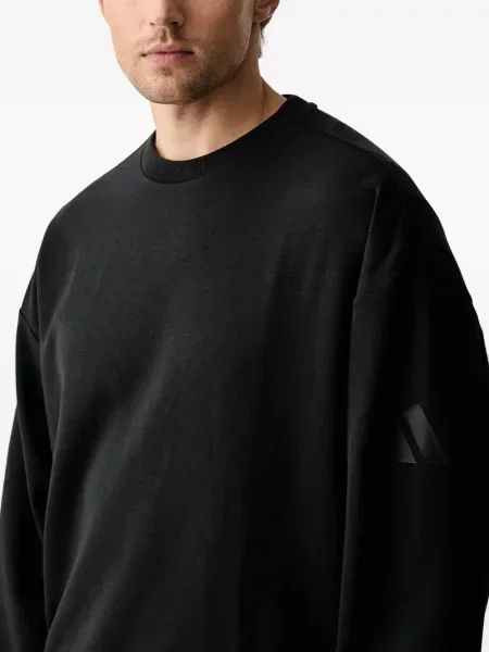 Hanorac Adidas cu glugă cu imagine din țesătură twill albastru