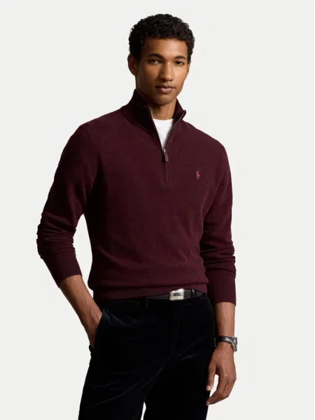 Polo Ralph Lauren Sweter Bordowy czerwona