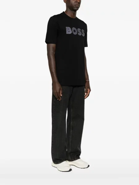 Tricou Boss cu autograf negru