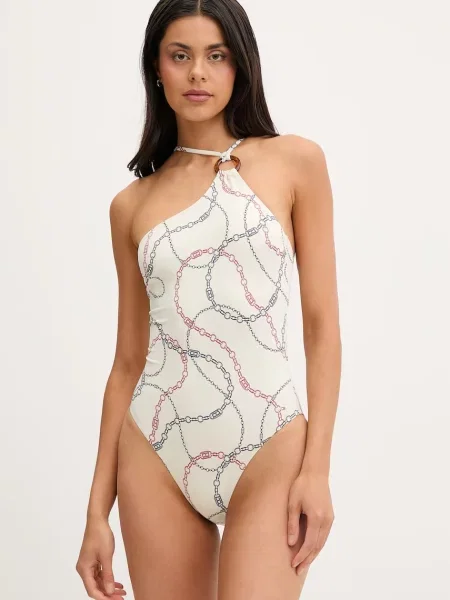 Tommy Hilfiger jednodílné plavky béžové