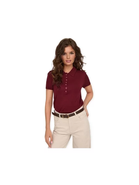Polo majica Only bordo