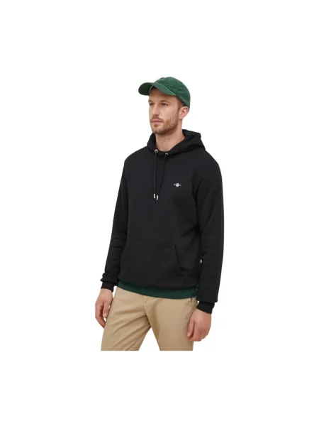 Bluza z kapturem Gant z kapturem czarna