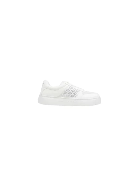 Sneakersy Armani Exchange sznurowane białe