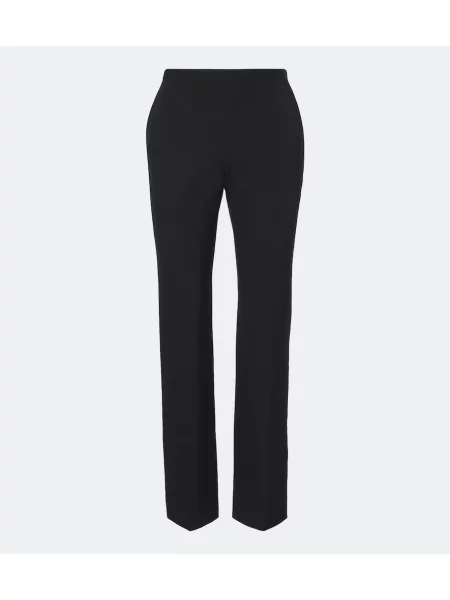 Pantaloni The Row de lână negru