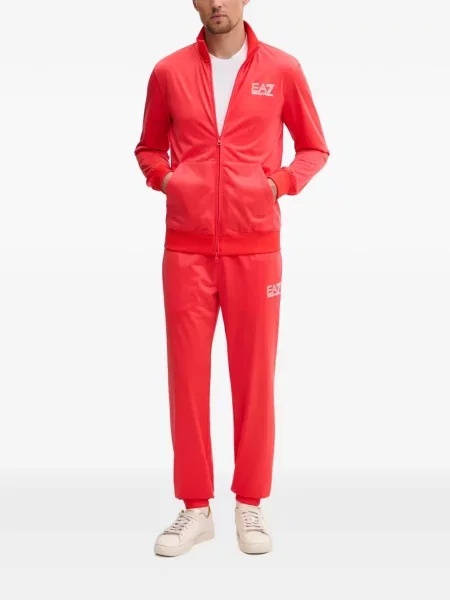 Pulover Ea7 Emporio Armani cu imagine roșu