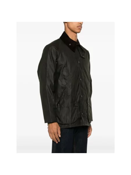Lniana lekka kurtka Barbour zielona