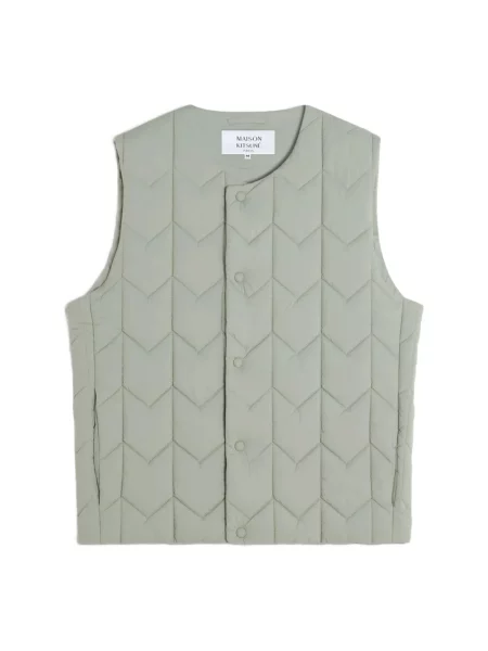 Kamizelka Maison Kitsune pikowana szara