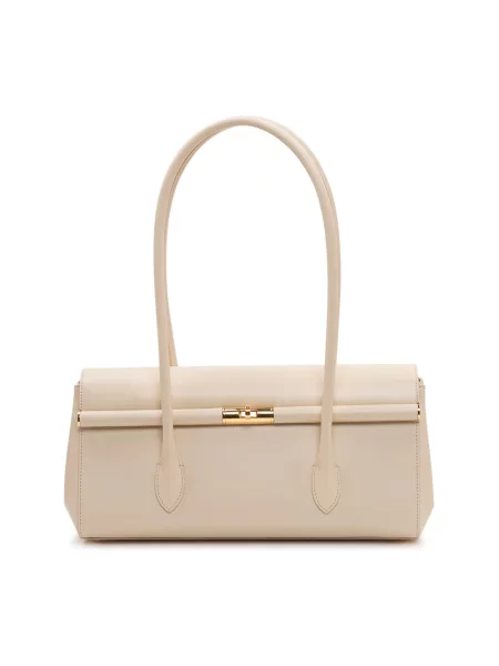 Mała mały torebka skórzana Dolce And Gabbana skórzana beżowa