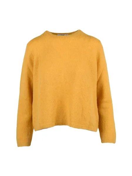 Sweter Kangra wełniany żółty