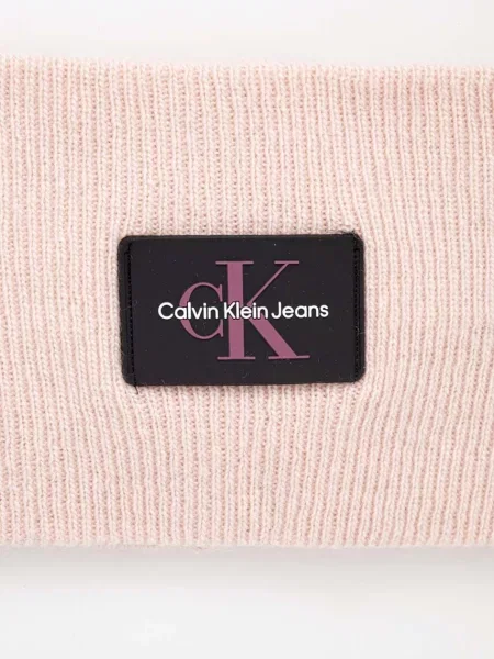 Gyapjú sapka Calvin Klein Jeans rózsaszín