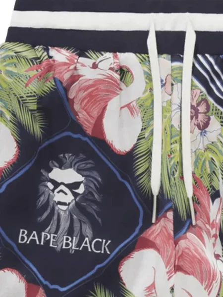 Selyem rövidnadrág A Bathing Ape® fekete