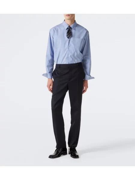 Pantaloni Saint Laurent de lână albastru