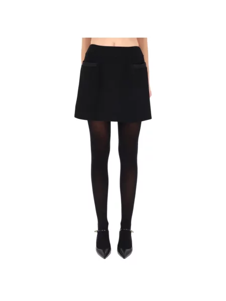 Spódnica mini Dolce And Gabbana wełniana czarna