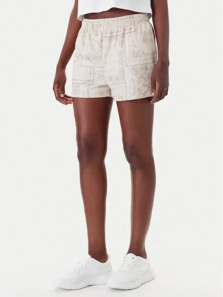 Мини спортивные шорты Karl Kani с сеткой бежевые