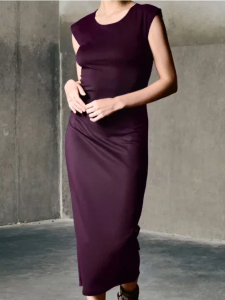 Сукня міді класичного крою бордовий