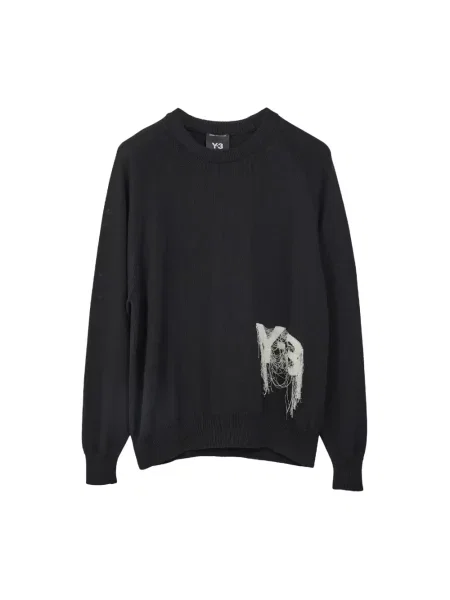 Sweter Logo Knit Crew lekki czarny