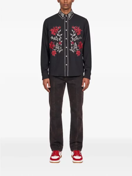 Cămașă Amiri cu model floral negru
