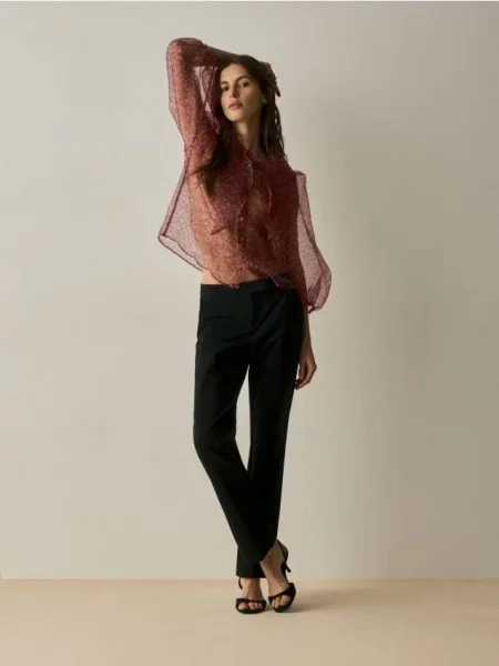 Reserved Штани з низькою талією чорний