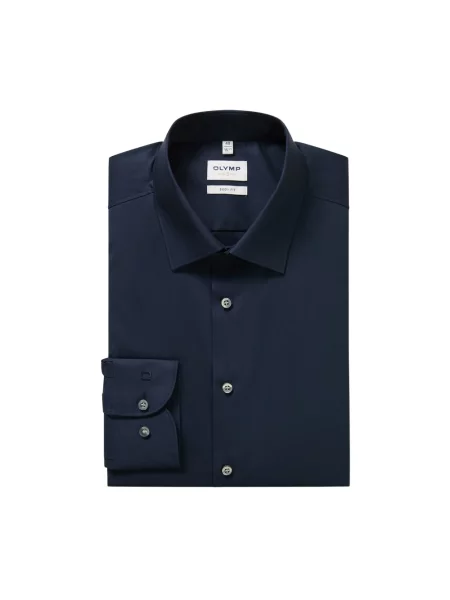 Body Koszula biznesowa o kroju slim fit z mieszanki bawełny Olymp Level Five granatowa