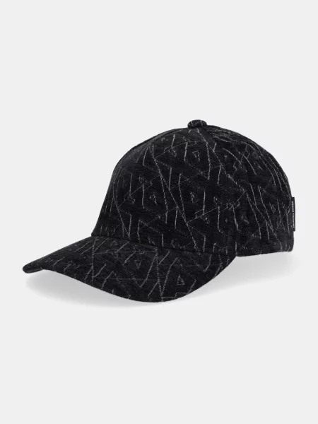 Armani Exchange șapcă de baseball velur negru