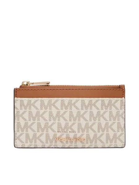 Etui na karty kredytowe MICHAEL Michael Kors beżowy