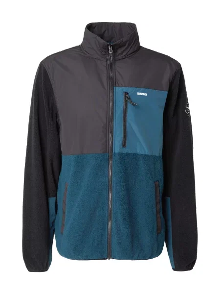 Iriedaily Jachetă fleece Auf Deck cyan negru