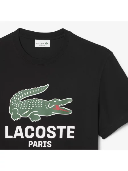 Lacoste T-Shirt Z Nadrukiem brązowy