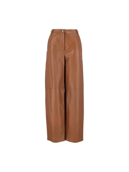 Spodnie Max Mara Studio brązowe