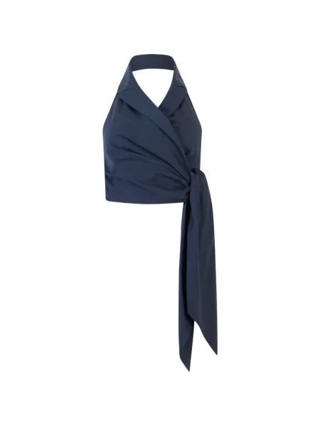 Top Rosie Assoulin cu legături albastru