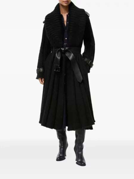 Palton Burberry de lână negru