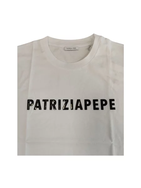 Koszulka Patrizia Pepe z krótkim rękawem biała