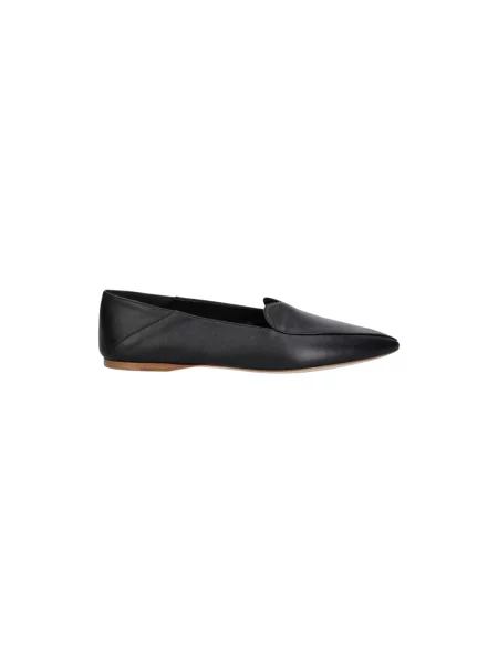 Fiorucci mokasyny skórzane Leather Heart Loafers na płaskim czarny