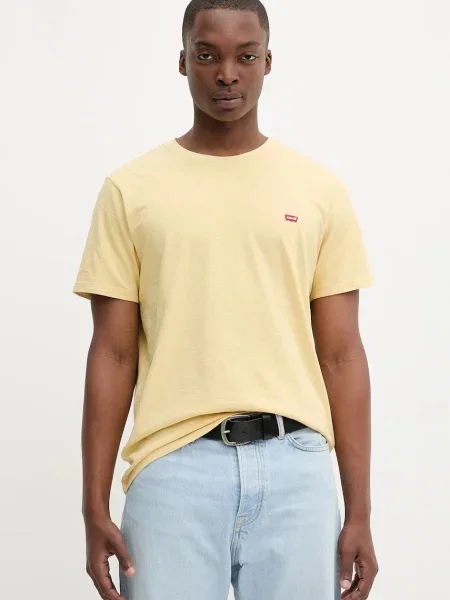 Тениска Levi's с изчистен дизайн жълто