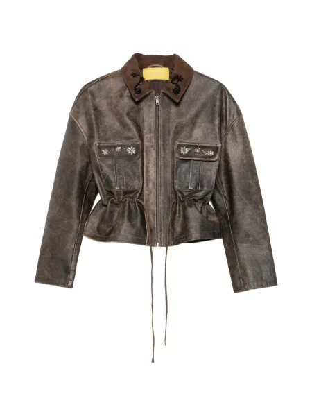 Geanta de piele Philippa 1970 cu cordon maro