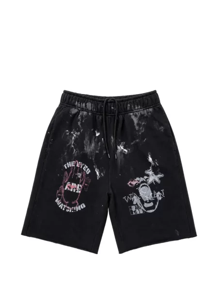 Pantaloni scurți Warman cu imagine negru