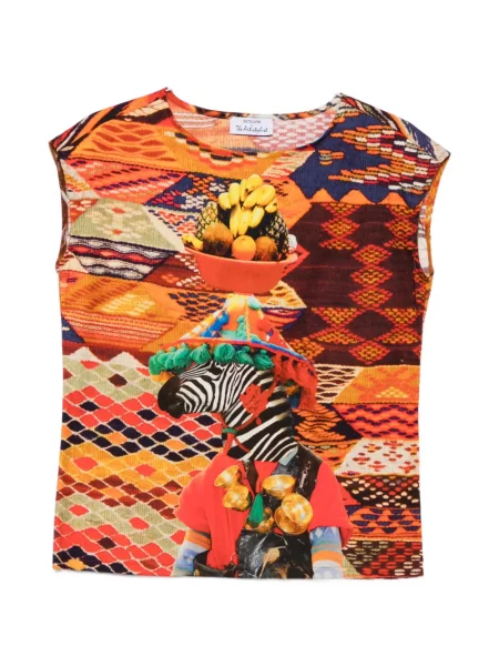 Vestă The Artistylist cu imagine cu model zebră portocaliu