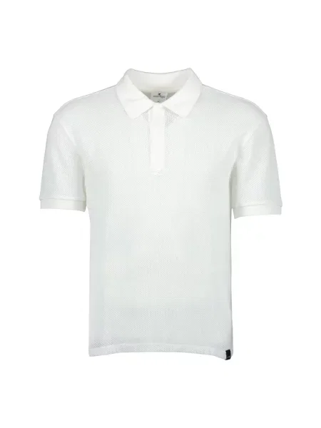 Koszulka polo Courreges z siateczki biała