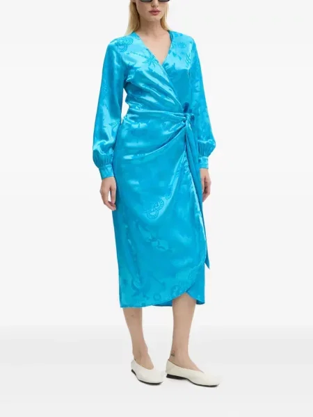 Rochie midi Never Fully Dressed până la genunchi de costum albastru