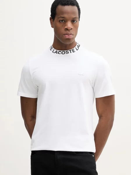 Тениска Lacoste с принт бяло