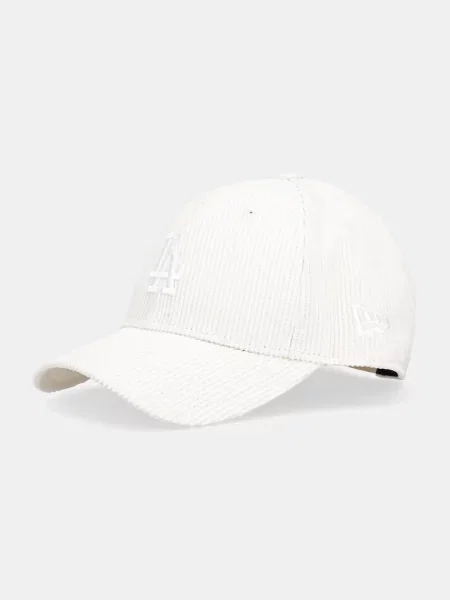 Джинсова шапка с козирка New Era 0 бежово