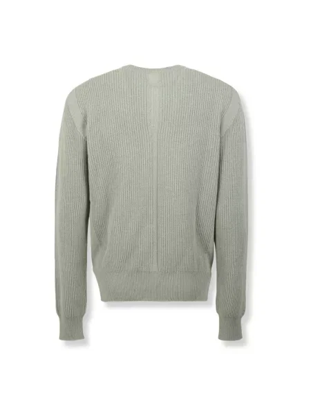 Sweter Rick Owens wełniany z okrągłym dekoltem szary