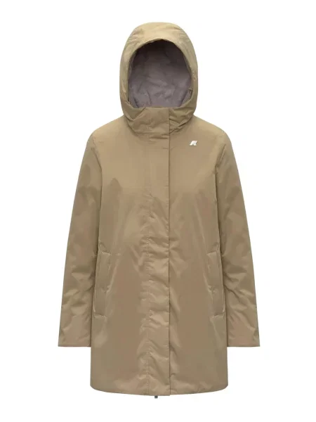 K-Way Zimní bunda K-WAY SOPHIE TWILL SOFT BEAVER GIUBBINO' béžová